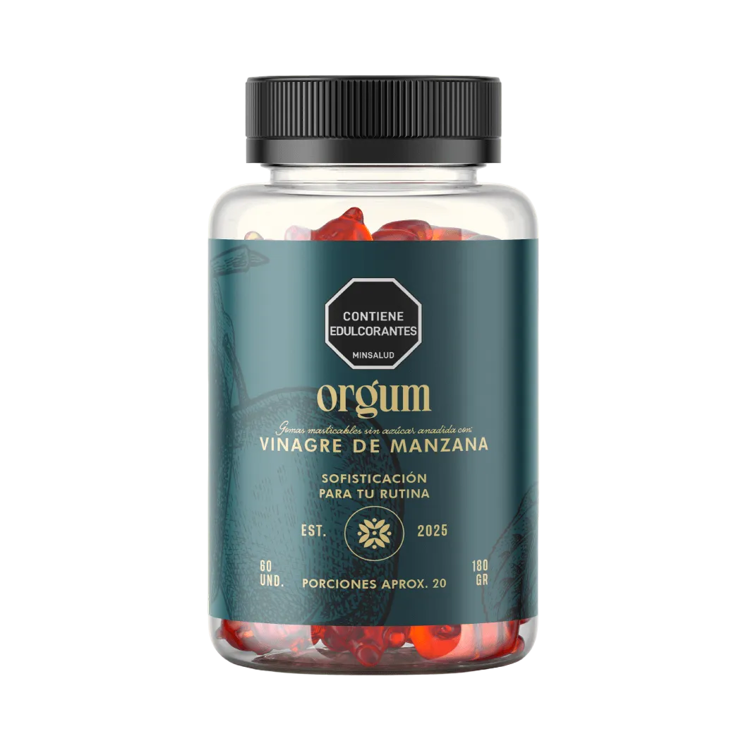 Orgum – Gomitas con vinagre de manzana (60 unidades) - Gallery 1